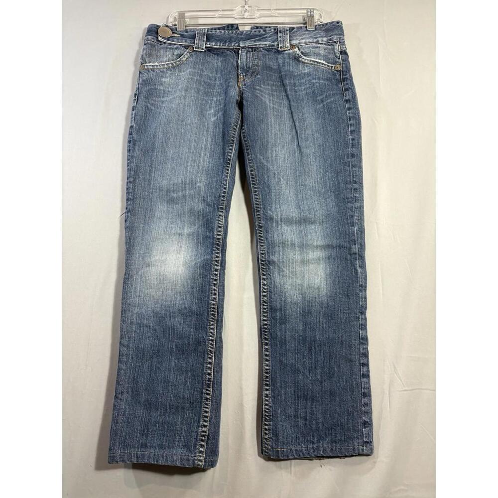 Acquaverde French Quality Made in Italy Capri Highend Denim sz 32 Y2K Distressed